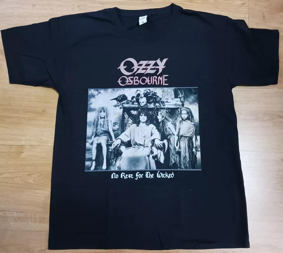 student Cotton T-shirt Ozzy Osbourne - No Rest For The Wicked Tour 88 - 89 T-Shirt Sizes S to XXL