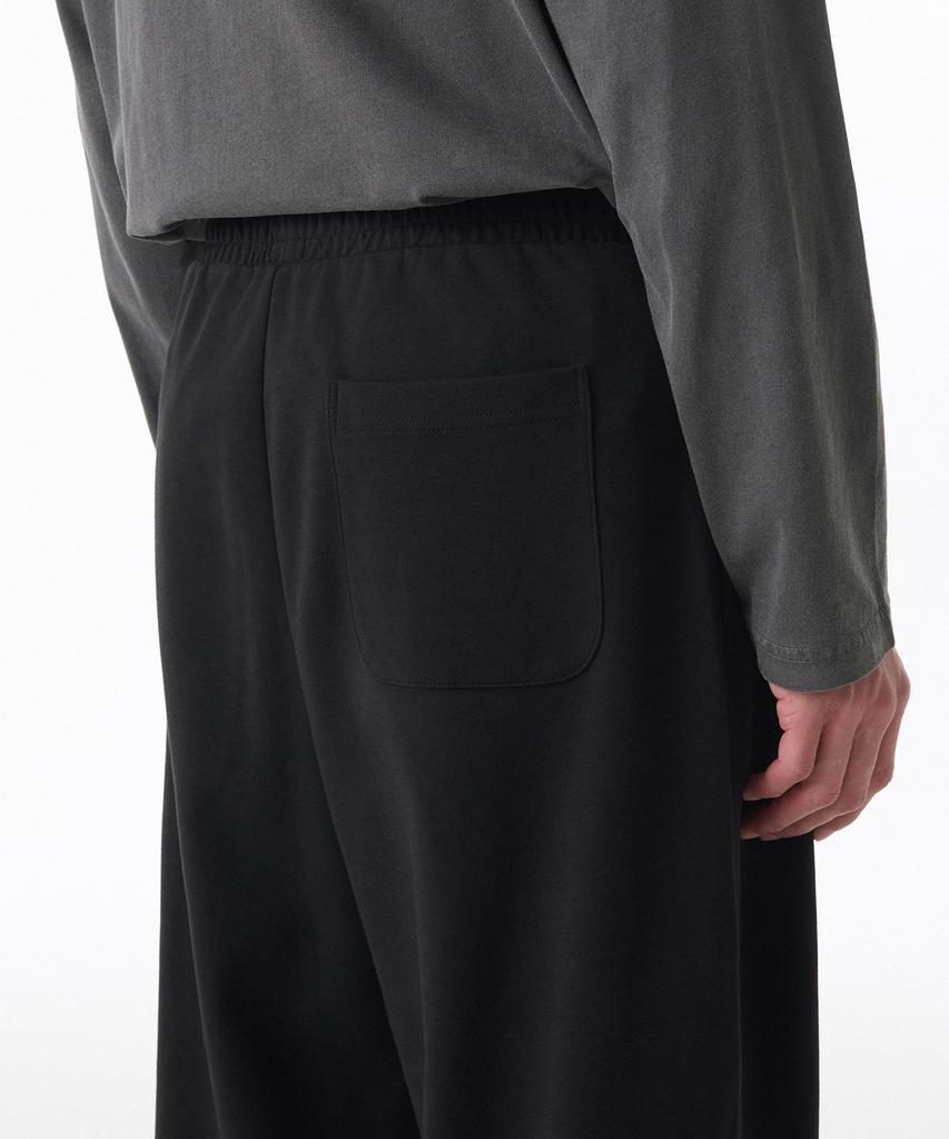 MUSINSA STANDARD [Cooltandard] Two-Tuck Wide Lounge Sweatpants [Black]