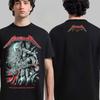 Футболка Metallica M72 Tampa 2025 Pop Up Shop в Тампе, Флорида, на стадионе Raymond James 6 и 8 июня 2025 года, двусторонняя футболка