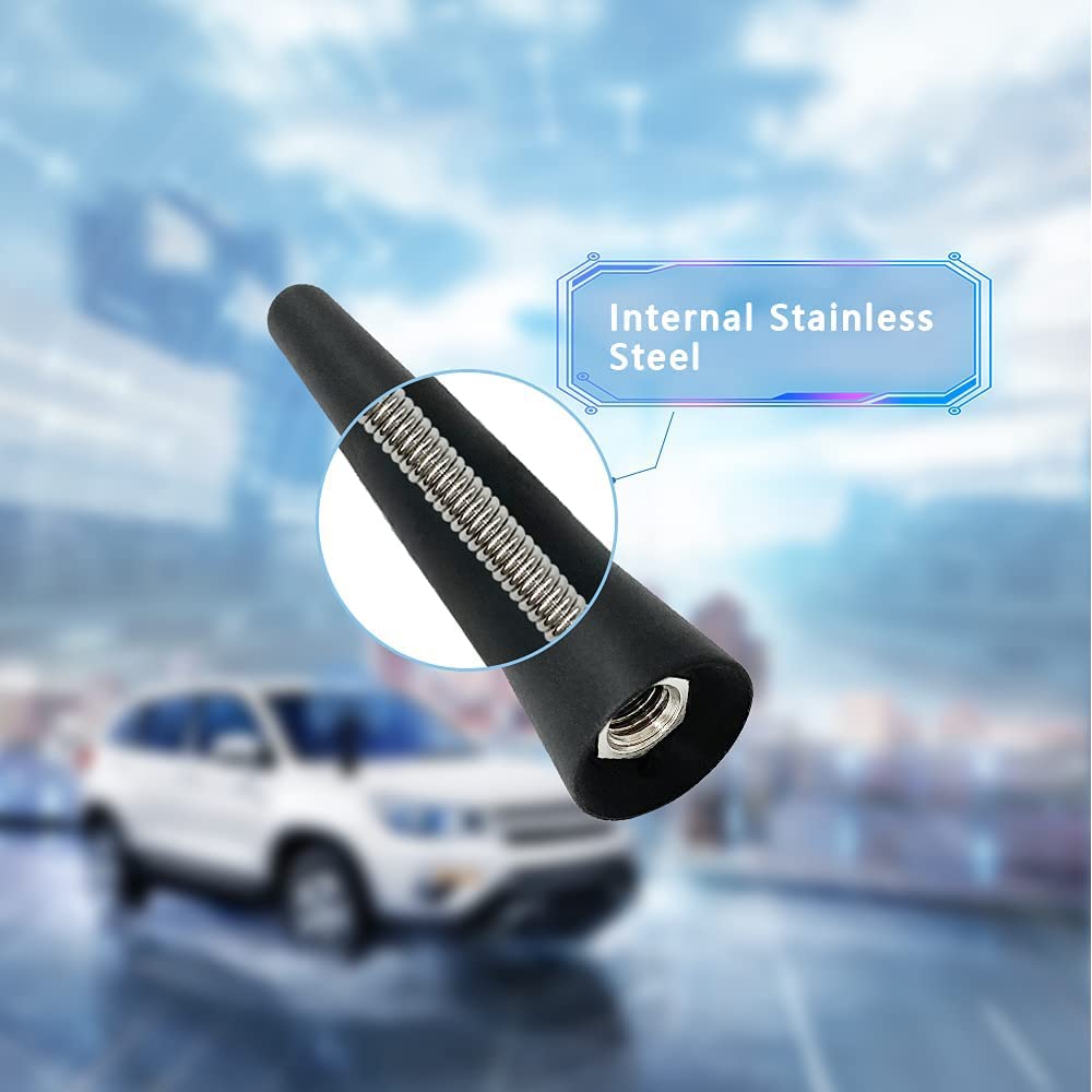 LIKENNY Short Antenna, Car Antenna, Radio Antenna, Carbon Antenna, For Cars, AM/FM Antenna, General