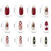Artificial Nails Full Cover False Nails Checkerboard Fake Nails Nail Decorations Blush Fake Nails