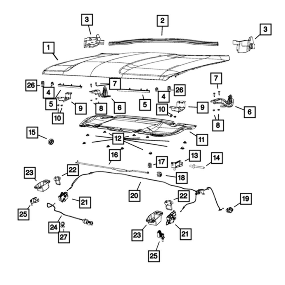 Крепление крышки багажника 68162954AA