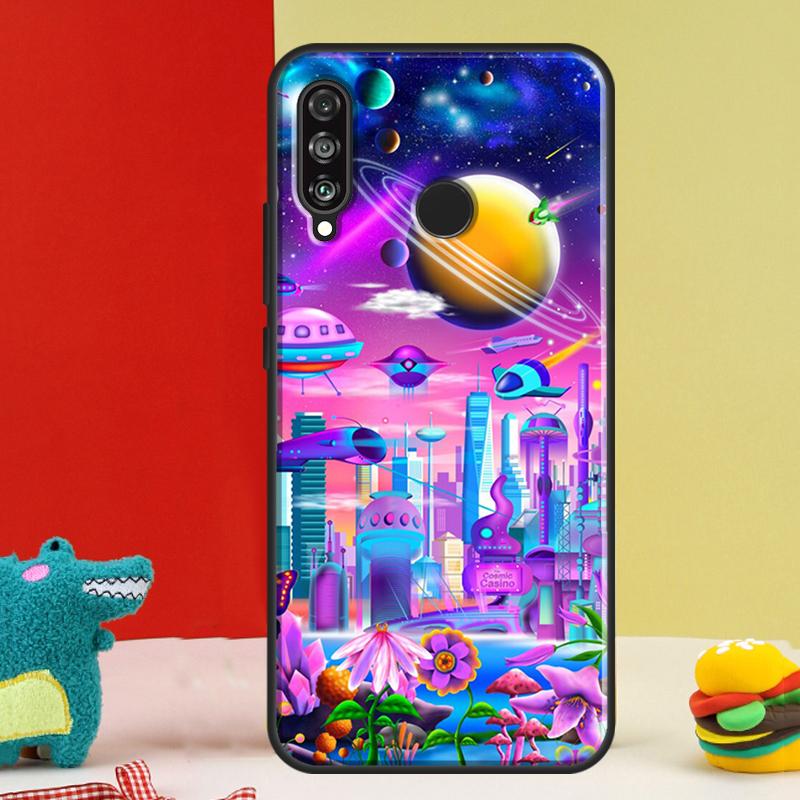 Чехол Луна Звезды Космос Для Huawei Nova 9 10 SE 12i 12s 11i 5T Y91 Y90 Y60 Y70 Y72 Y61 P60 Pro P20 P30 P40 Lite