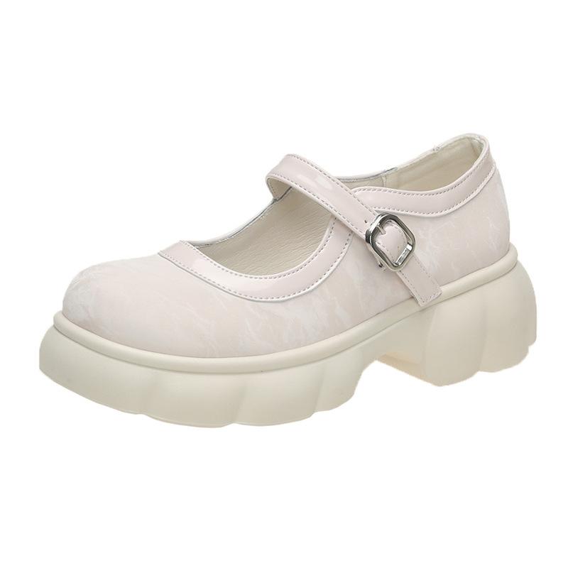 Женские туфли Мэри Джейн, платье на платформе, массивные нарядные туфли-лодочки на низком каблуке для женщин, удобные лоферы с круглым носком и ремешком на щиколотке, рабочие туфли-лодочки