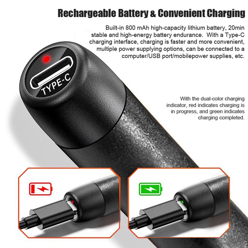 USB Интеллектуальный Электрический Паяльник Многофункциональная Паяльная Сварочная Ручка с Функцией Регулировки Температуры 300-400℃