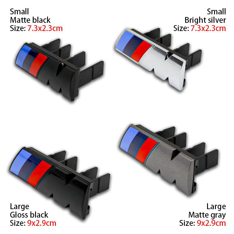 ABS 3D Car Front Grille Badge Emblem For BMW M Logo X1 X2 X3 X4 X5 X6 F48 G01 E84 E83 F39 F10 F30 G11 G07 G86 G80 G60 E60 E46