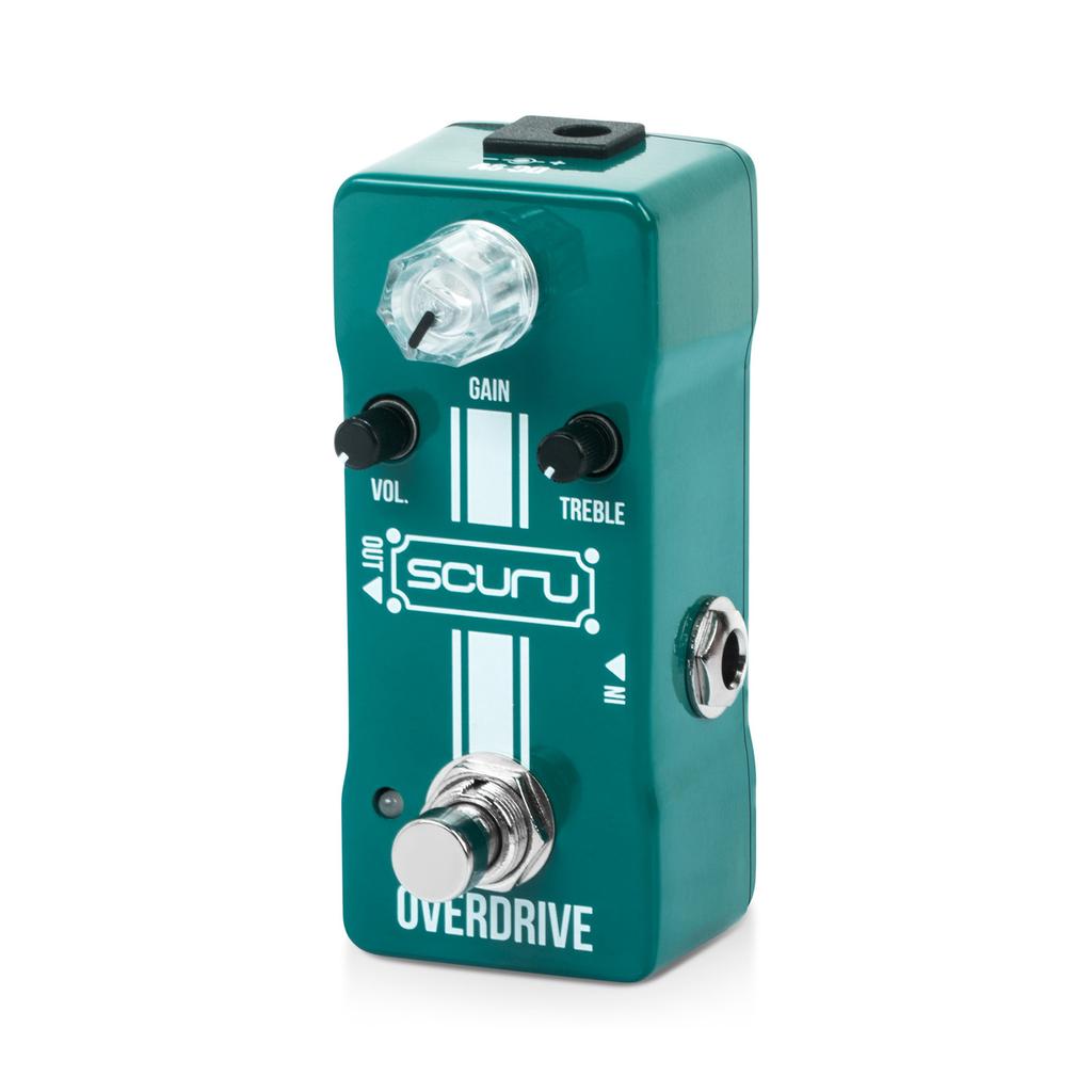 SCURU Guitar Overdrive Effects Pedal GAIN VOL TREBLE DC 9V 6.35mm Input Output Interface Dynamic Response Classic