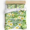 Green Parrot Animal Tropical Plant Flower 3Pcs Bedding Set For Double Bed Home Textile Duvet Cover Quilt Cover Pillowcase
