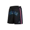 Logo Print Straight-Leg Loose Shorts Men Bottoms Black DJ0200-010