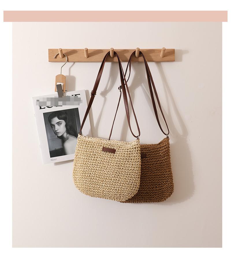 Trendy Medium-sized Straw Woven Bag For Everyday Stylish Outfits Urban Minimalist Style