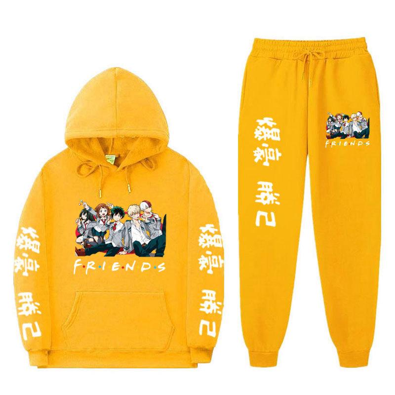 Комплект спортивной одежды аниме My Hero Academia для мужчин и женщин повседневный спортивный костюм My Hero Academia костюм с капюшоном