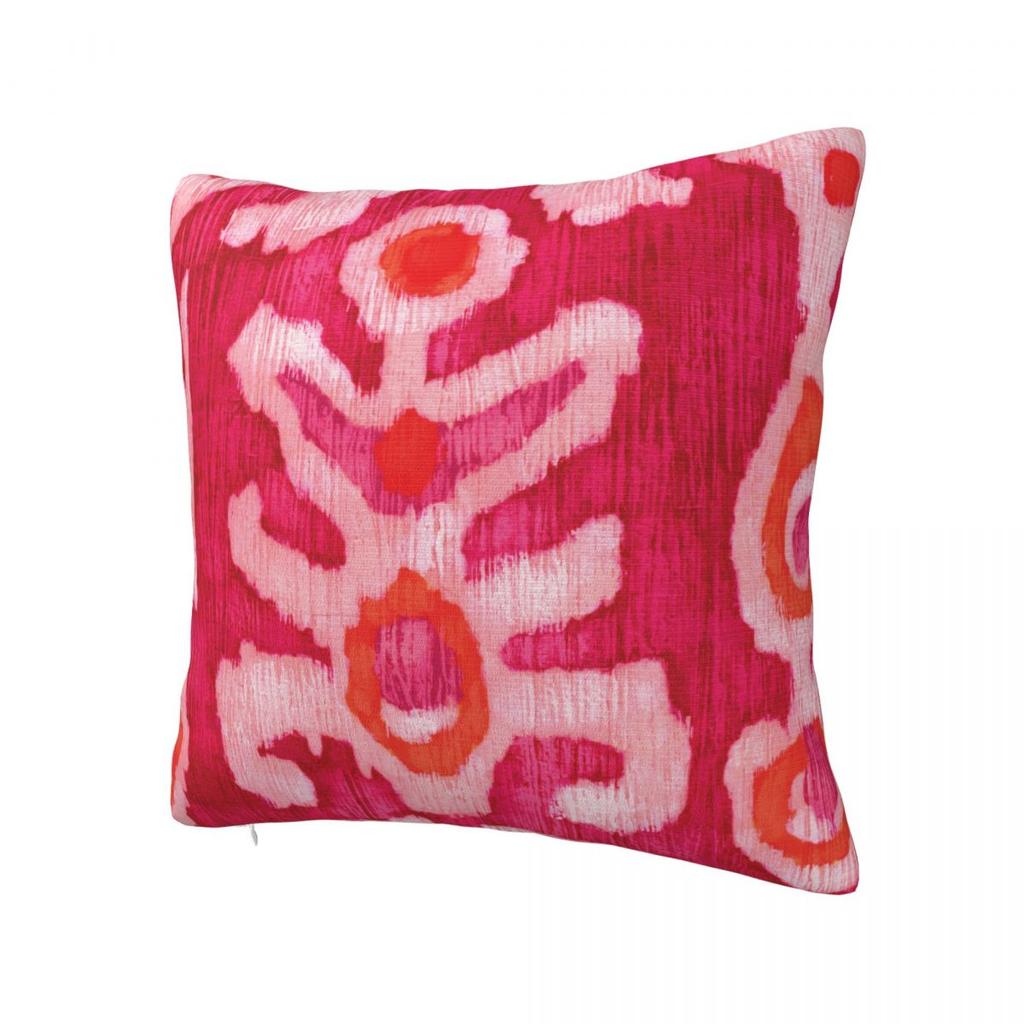 Розовая и оранжевая племенная икат наволочка мягкая полиэстеровая наволочка для подушки украшения наволочка для подушки дома квадратная 45х45 см