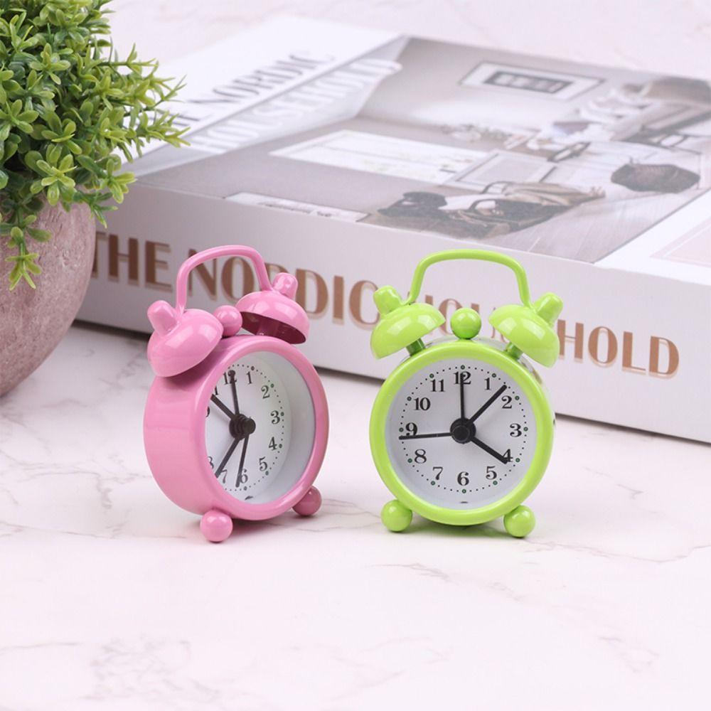 Простой мини-будильник Бесшумные маленькие настольные часы Многофункциональный прикроватный будильник Прикроватный