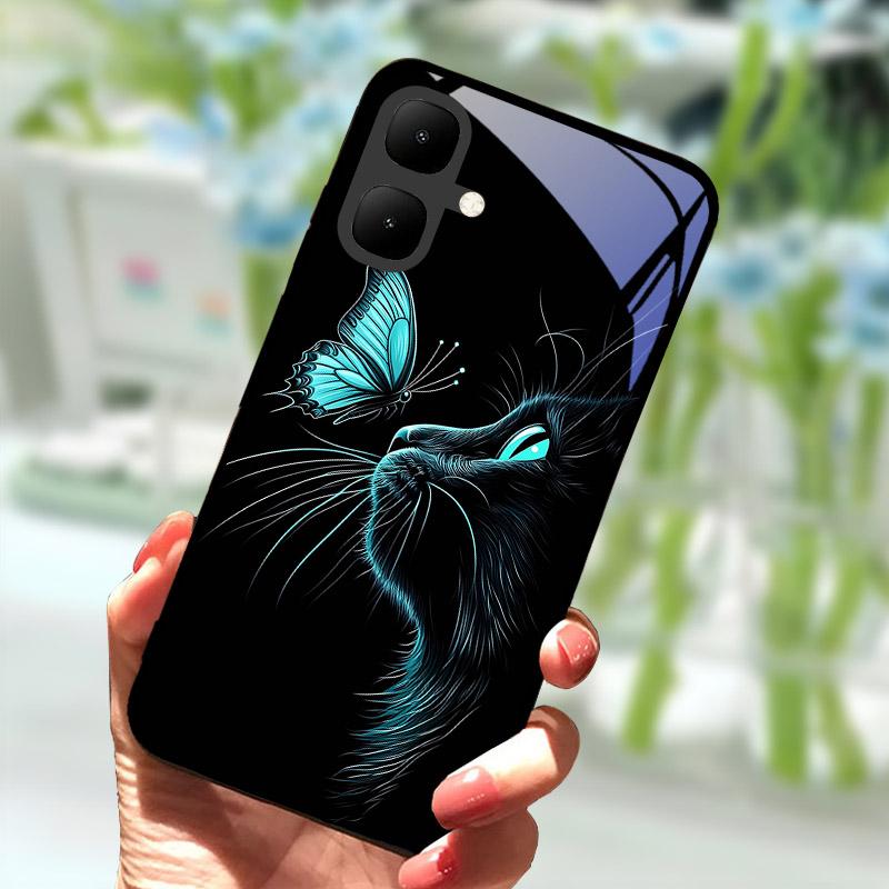 Для Infinix Smart 10 Smart10 Чехол X6725 Закаленное Стекло Чехол для Телефона Для Tecno Pop 10 Pop10 Чехлы Защитный Чехол от Падения Funda