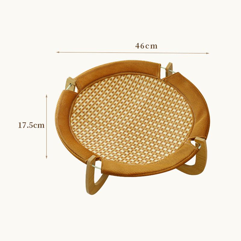 Летняя кошачья кровать, дышащая крутая кровать для котенка, деревянный гамак для кошек, коврик для домашних животных, спальная кровать