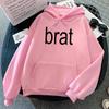 Charli XCX Brat Green Hoodies 2024 Альбом Графический Принт Толстовки Уличная Одежда Женские Рубашки Длинные Рукава Женщины Sudaderas