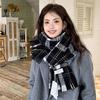 Японские и корейские клетчатые шарфы Женские клетчатые шарфы Теплые шарфы