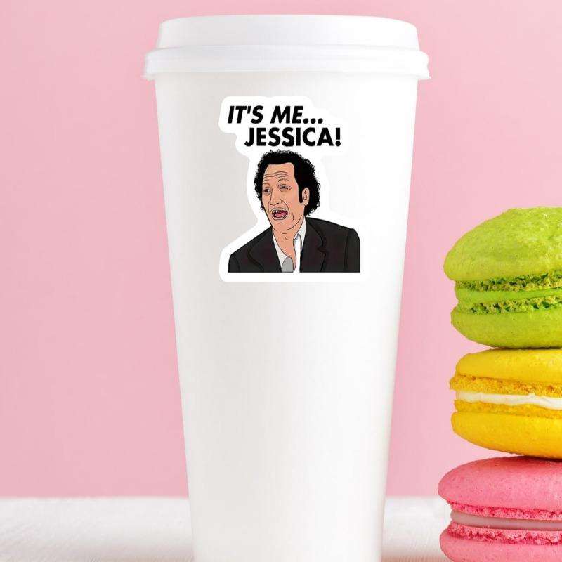 1 шт. Виниловая наклейка It's Me Jessica Hot Chick, матовая, самоклеящаяся, одноразовая, наклейки для бутылок с водой, тамблеров, ноутбуков, шляп, чехлов для телефонов