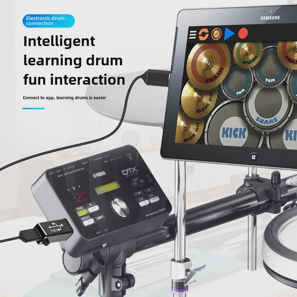 Адаптер Type-C-MIDI: Интерфейсный адаптер USB для фортепиано/электронных барабанов