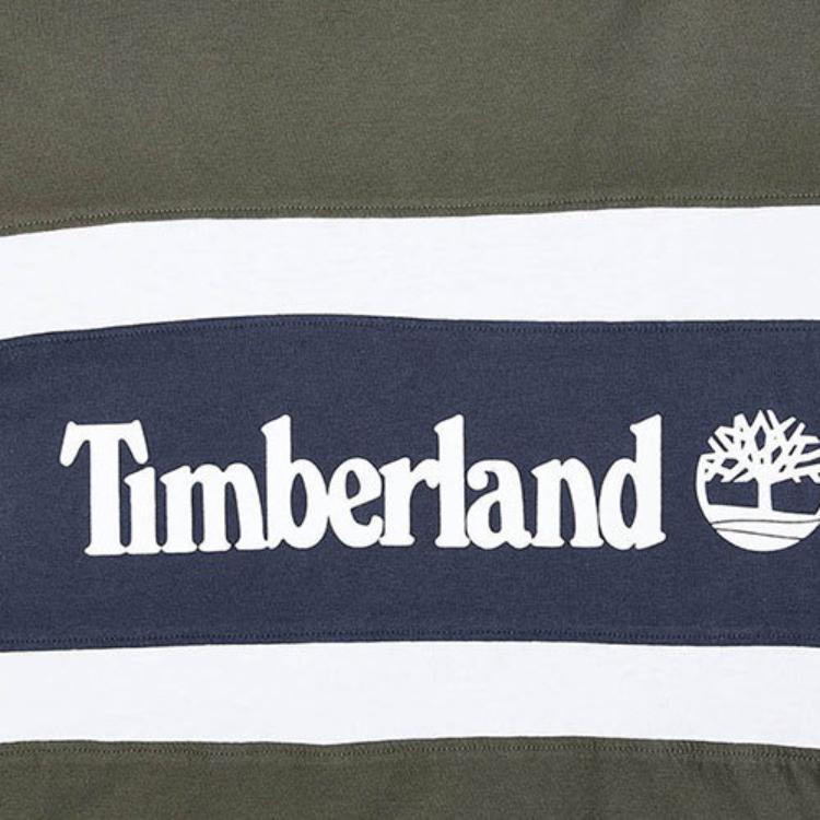 Timberland Футболка с коротким рукавом Color Block, мужские топы, армейско-зеленый A22S1Z29