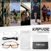 KAPVOE Polarized Sports Sunglasses, Ultra-Lightweight TR90 Frame, Blocks Over 99% of UV400 UV Rays, Impact-Resistant, Anti-Fog Lenses, for Men and
