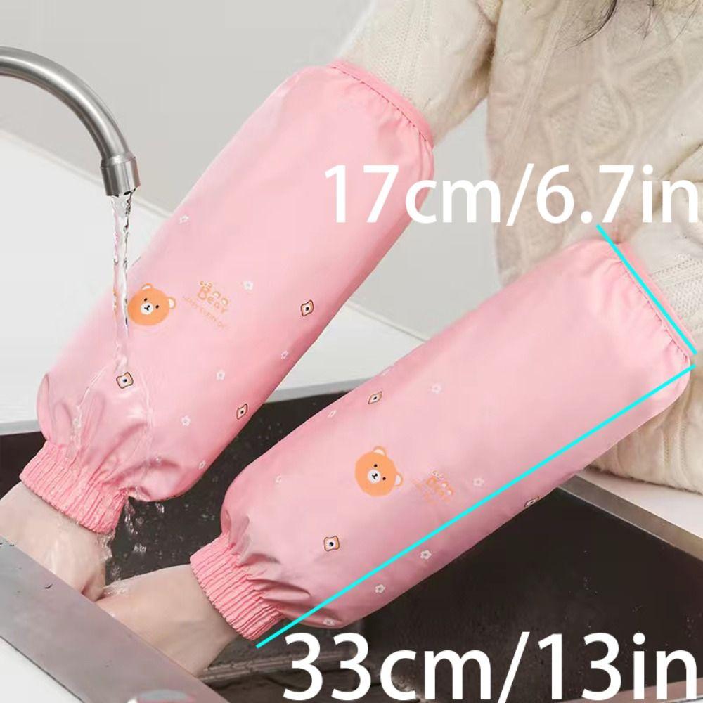 1Pair 33x17cm Cleaning Oversleeves Cute Arm Sleeve Oilproof Oversleeves  Cuff Protection
