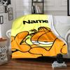 Custom Name Garfield'S Floral Adventure Party Blanket For Couch Bed Plush Cozy Fuzzy Blanket Super Soft Warm Blankets For Fall And Winter 091672