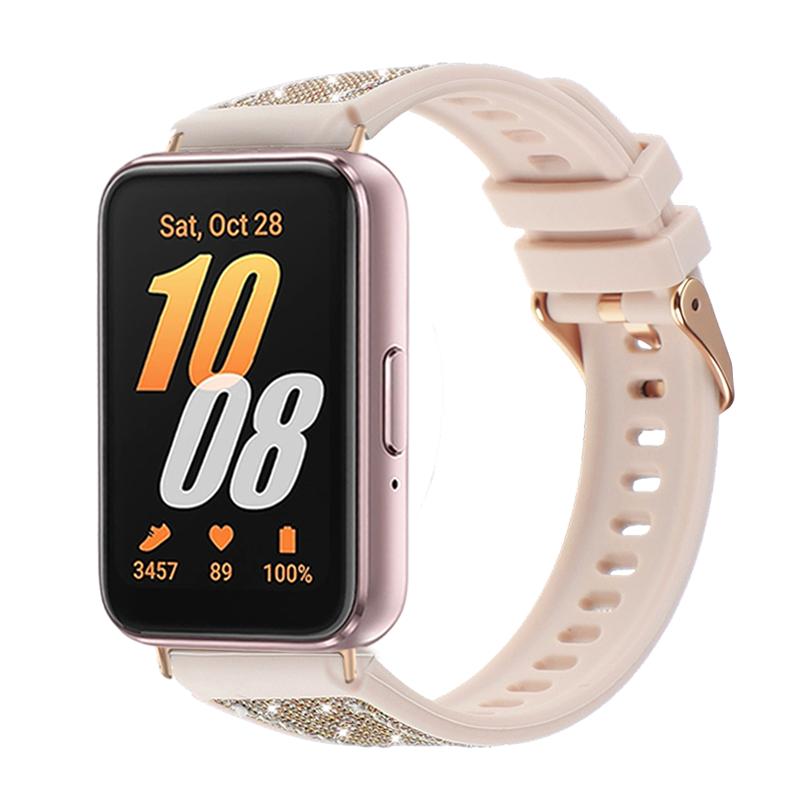 Силиконовый сменный ремешок с блестками и пайетками для Samsung Galaxy Watch Fit3 Искрящийся браслет Только для Samsung Galaxy Watch FIT3