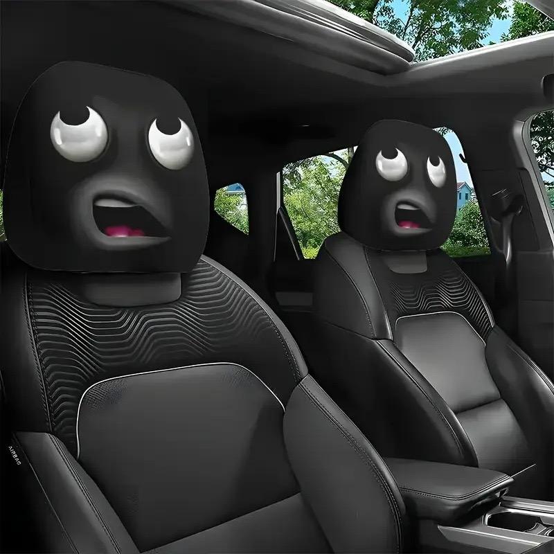 Halloween Face Printed Car Pillowcase Soft Comfortable Decorative Washable Polyester Fabric Cushion Cover Auto Seat Headrest