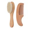 Baby Brush and Comb Set Multifunction Composite Wood and Wool Baby Hair Brush for Men Hair Style Baby Bath