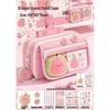 2026 Pink Guava Pencil Case: 13-Layer Junior High School Stationery Bag