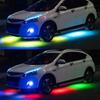 RGB LED Strip Music Remote Control Streamer Flowing Under Car Tube Underglow Underbody System Neon Light