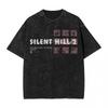 Хоррор Silent Hill Heavens Night Хип-хоп Стирка Принт Футболка Мужская Уличная Одежда С узором Печатная Футболка с коротким рукавом