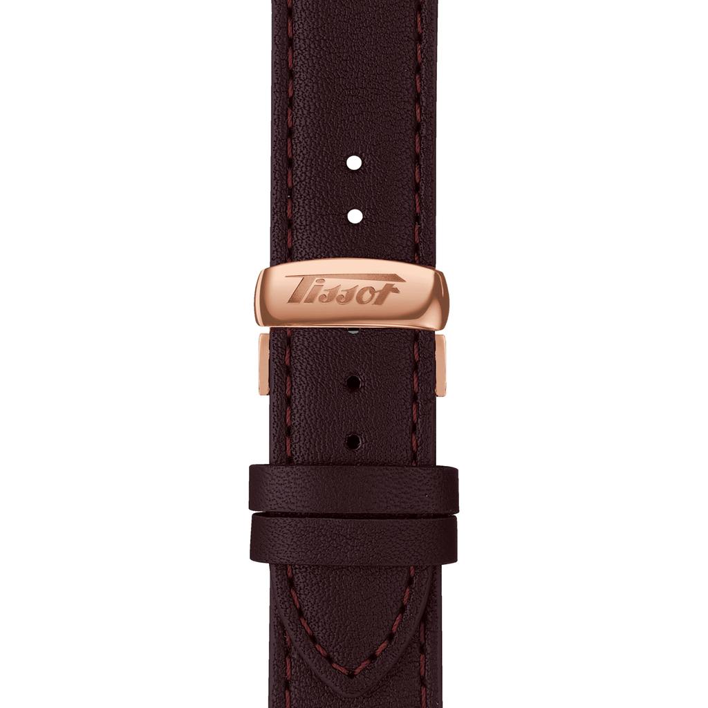 Tissot Мужские модные часы T117.509.36.032.00 с кожаным ремешком и серебристым циферблатом