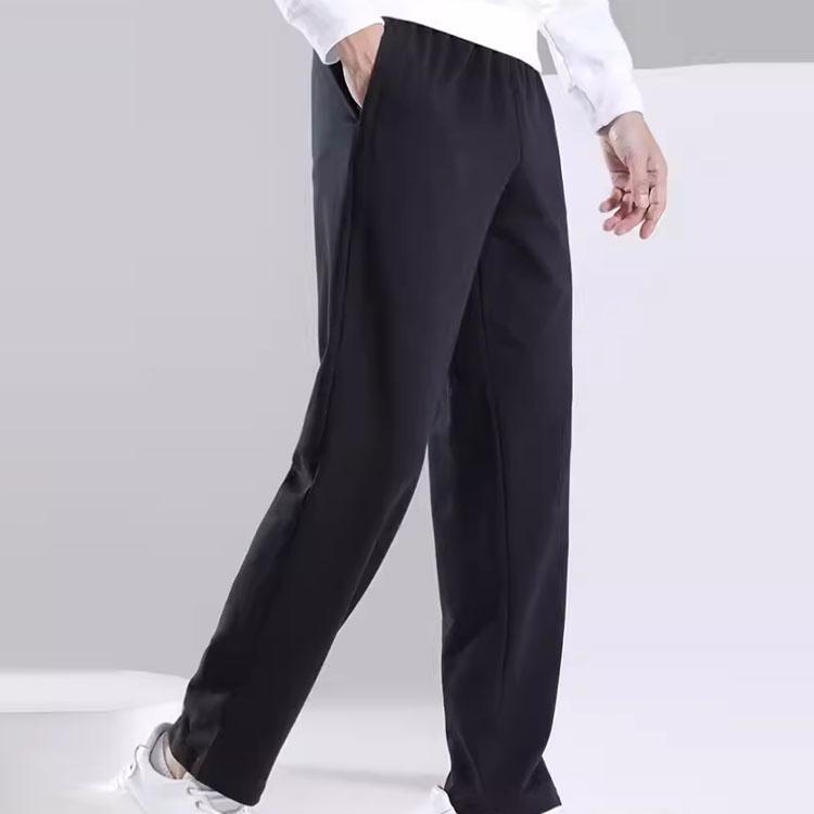 Мужские спортивные штаны Li Ning Sports Lifestyle Series с эластичным поясом, прямые трикотажные спортивные штаны черного цвета AYKSC49-1