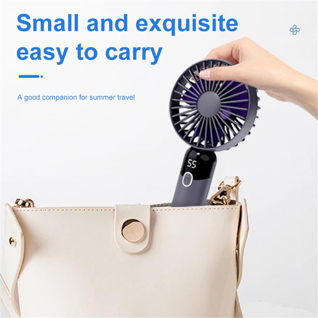 Миниатюрный портативный вентилятор с зарядкой от USB, 6 скоростей, легкий ручной вентилятор, идеально подходит для офиса, улицы, путешествий и кемпинга