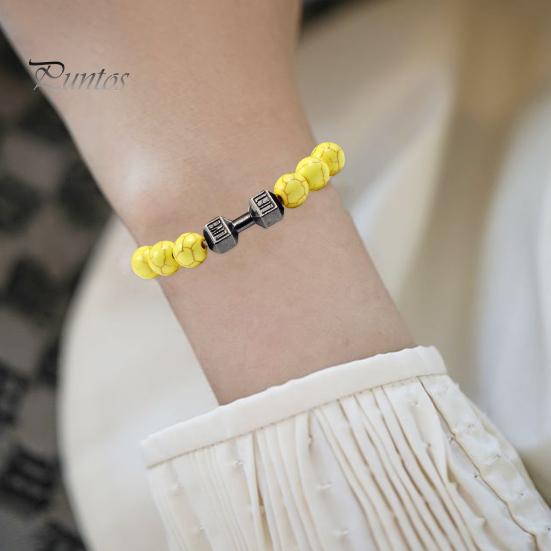 Браслет из бисера со штангой в этническом стиле, целебная энергия, красочный искусственный бирюзовый натуральный камень, круглые бусины, браслет для девочек, модные украшения