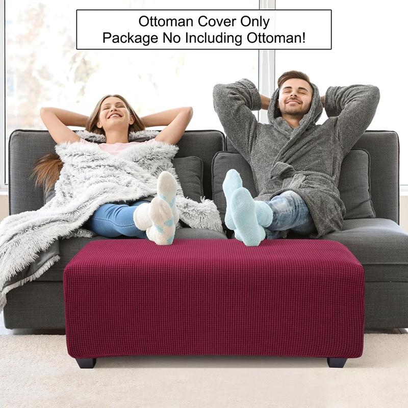 1 шт. Чехол на табурет Прямоугольный Накидка Большой Полиэстер Эластичный Съемный Стрейч Однотонный Защитник Табурета