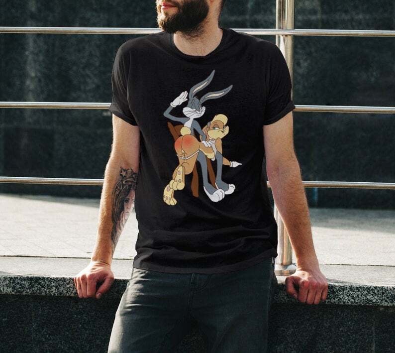 Naughty Bugs Bunny and Lola Butt Slap Tshirt Men Women Tee S4XL Unisex T-Shirt
