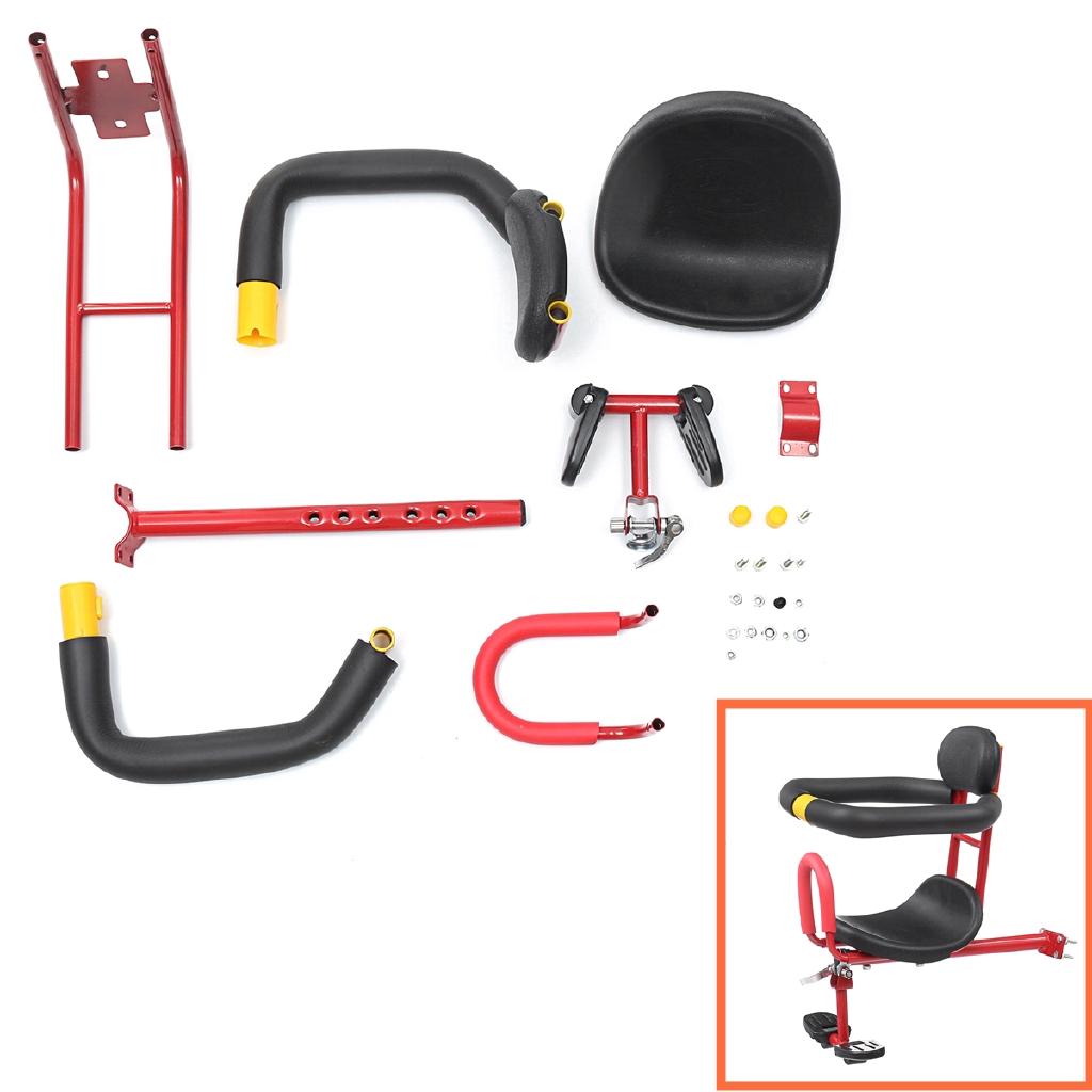 Kids Bicycle Carrier Child Toodler bicycle carrier Front Seat Outdoor Cycling Red+Black Universal Bicycle Baby Chair
