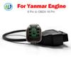 OBD2 Diagnostic Cable For Yanmar Engine System 6 Pin to 16 Pin For 24V Diesel Vehicles OBDII Car Diagnostic Adapter Connector