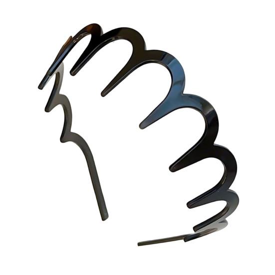 2Pcs Hair Hoop Large Wave Shape Plastic Hair Comb M-Shaped Comfortable Non-Slip