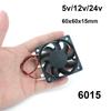 6cm DC 5V 12V 24V 60mm 6015 Ventilyator 6cm Sovutgich Kompyuter PC CPU Korpusi Quvvat Manbai XH2.54 2Pin Reprap 3D Printer Qismi uchun