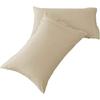 SONORO KATE Luxury Pillowcase Set Brushed Microfiber 1800 Bedding - Wrinkle, (Beige, 2 Pillowcases Standard)