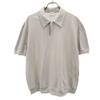 Made In Italy Short Sleeve Polo Shirt L Gray Women Used