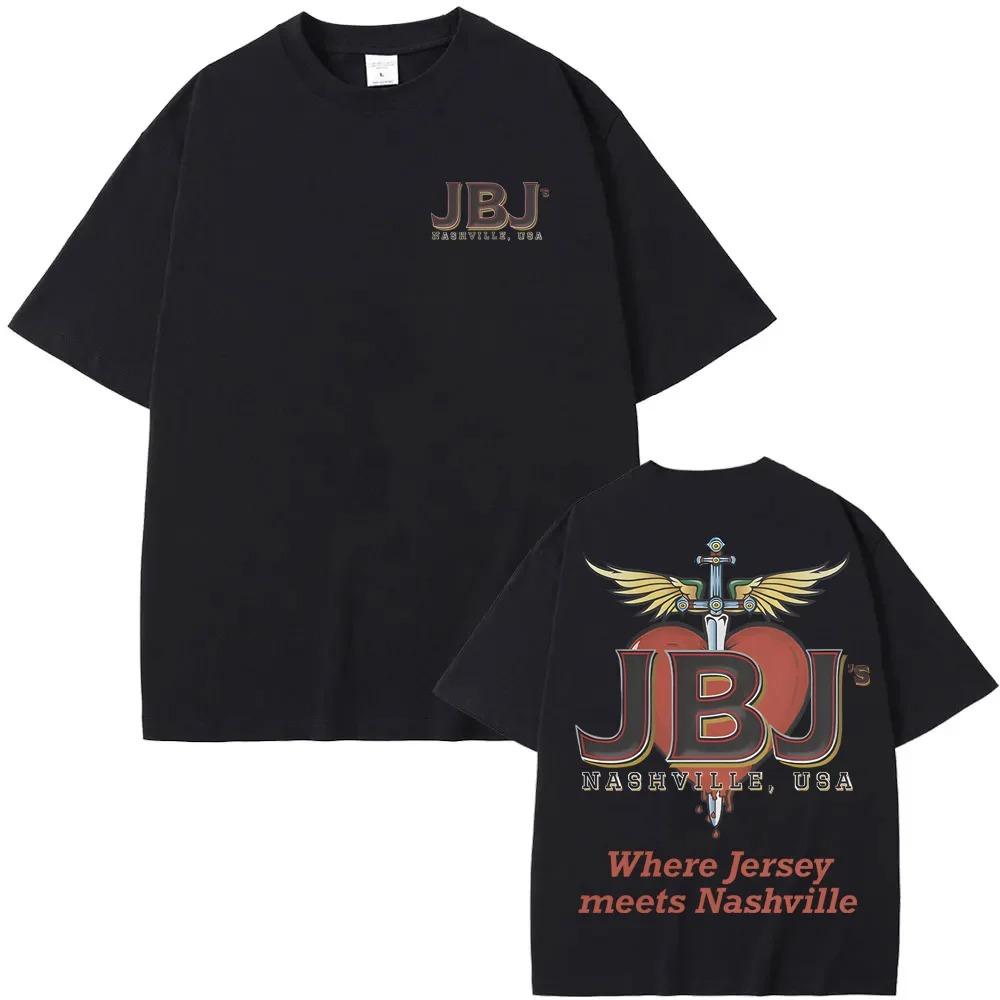 JBJS New Jersey Nashville Perfect Fusion TShirt Bon Jovi Summer New Style Korean Version 100 Cotton HighQuality Long