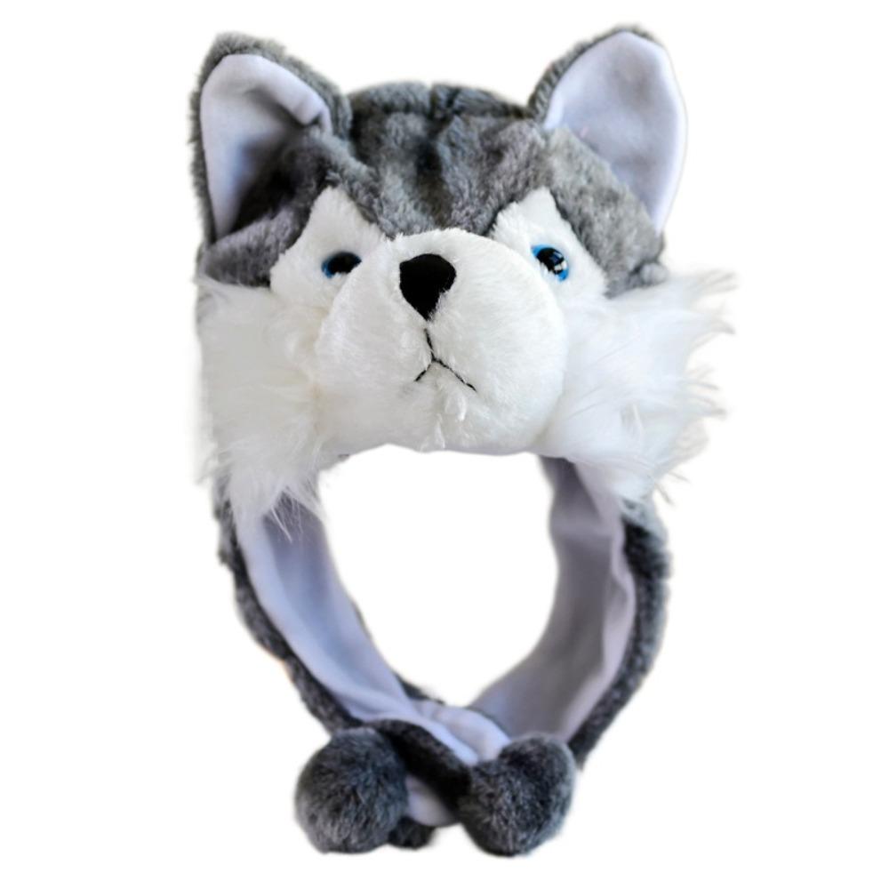 Панда Хаски Детская Плюшевая Шапка-Зверюшка Желтый Утенок Оригинальная Вечеринка Шапка Уютная Смешная Шапка Косплей