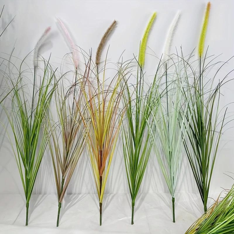 5 шт. Зеленый декор для растений, уличный и комнатный декор, пучок травы, реалистичные цветочные композиции, 60 см, искусственные растения, лисохвост