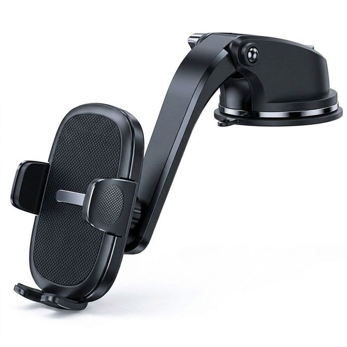 Support Téléphone Voiture avec Ventouse, Rotation 180° Réglable Stable - Noir