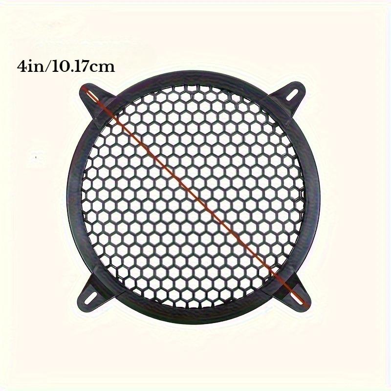 4/6/8/10 Inch Hexagonal Plastic Speaker Grill Cover Decorative Mesh with Pressure Foot Horn Guard Dustproof Protective Net Car Audio